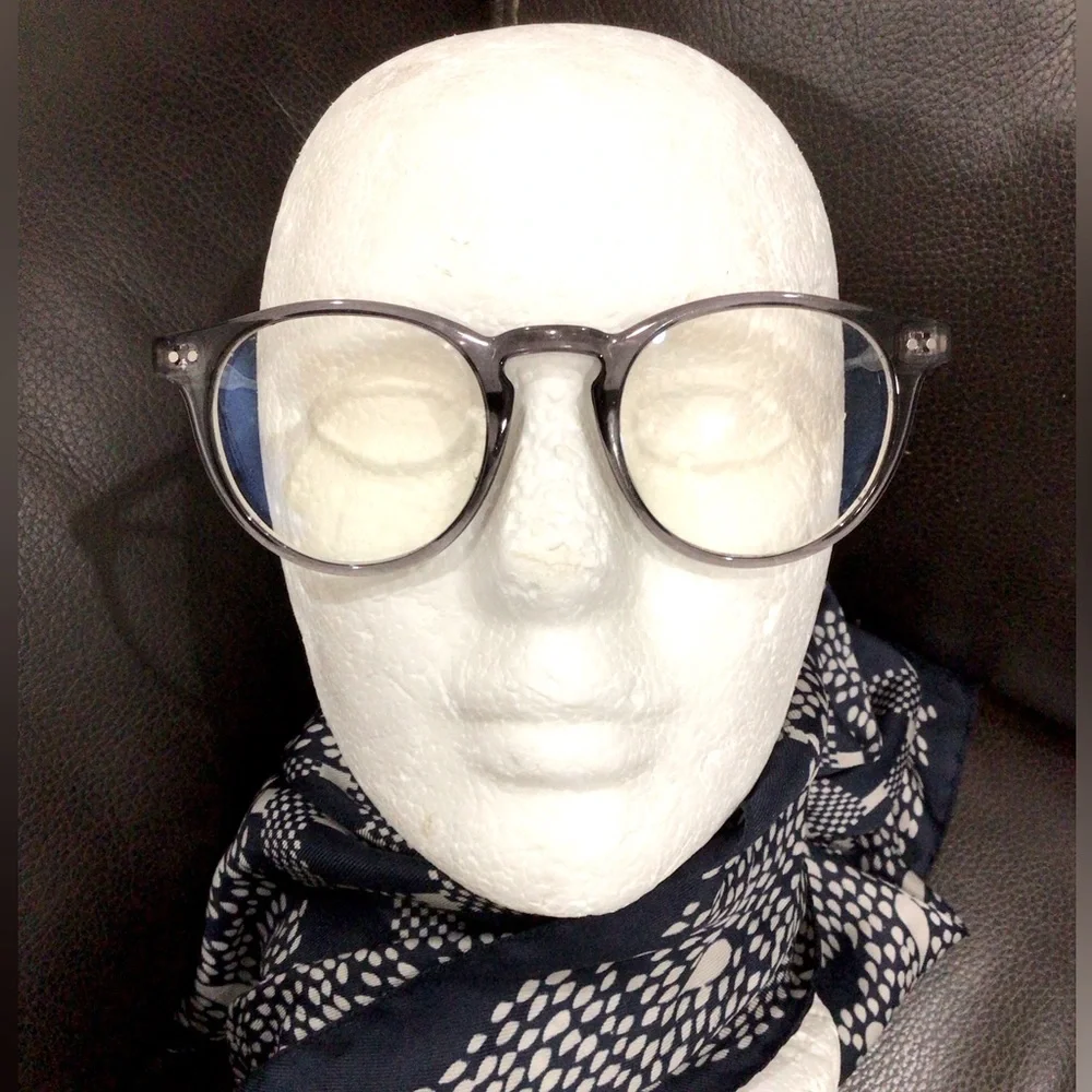Compliments by DIFF Smoke Crystal Round Blue Light Eyeglasses
